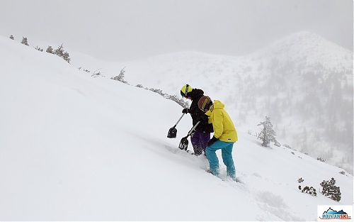 Zjišťování sněhového profilu v Malé Fatře