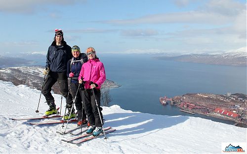 Jan, Martina a Lenka pár set výškových metrů nad Narvikem