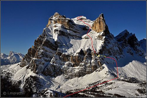 Monte Pelmo nákres, REPRO: (c) i.morettin