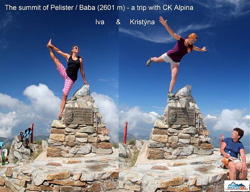 Iva a Kristýna ve výšce 2601 metrů na Pelisteru