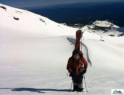 Climbing above Lake Helen