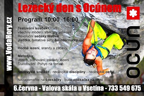 Pozvánka na lezecký den s Ocúnem s Vodahory.cz