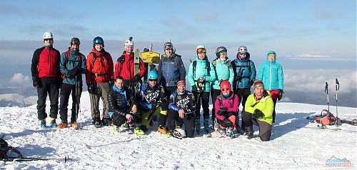 Naše skupina na Brestové - chybí nám pouze dva účastníci, kteří byli v tuto chvíli jinde