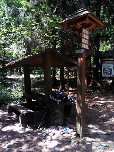 Tady byly na výletě prasata - smetiště kousek od pramene Vláry - rozcestí Pod Sméradovem