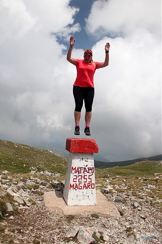 Hopsání na vrcholu Magaro