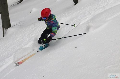 Na skialpech v Beskydech ve věku devět let