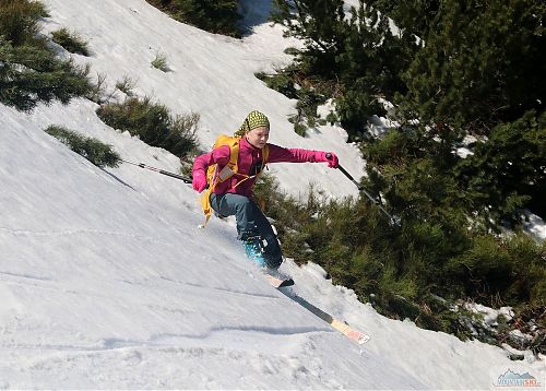 V jedenácti letech na lyžích Skialp nad Hrobem