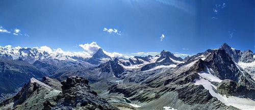 Poslední úsek a výhled na trasu a Matterhorn