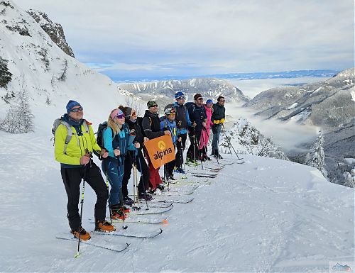 V sedle - na obou stranách hřebene byla mlha v údolích