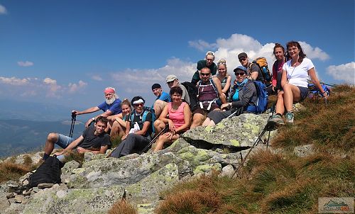 Pohodová skupina CK Alpina na svazích Hoverly