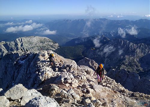 Závěrečný hřebenový úsek na Triglav