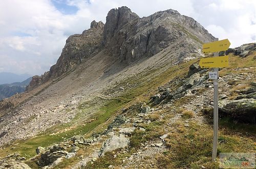 V sedle Luggauer Sattel (2404 m) během čtvrtého dne pochodování