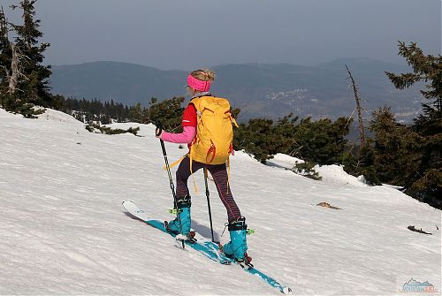 Na jesenickém hřebenu, na vyzkoušení jsme měli i skialpové batohy Ferrino