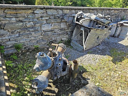 Zbytky německého transportního Ju-52 ze zimy 1945, které při evakuaci zraněných z Wroclavi havarovalo u Sněžky